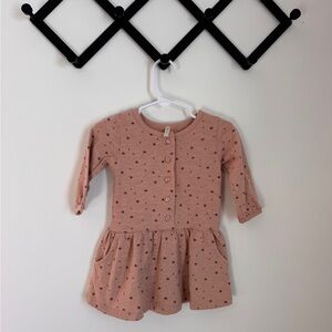 Rylee + Cru Pink Star Patterned Kids Dress